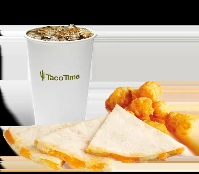 Taco Time Kids Quesadilla Meal with price and calories