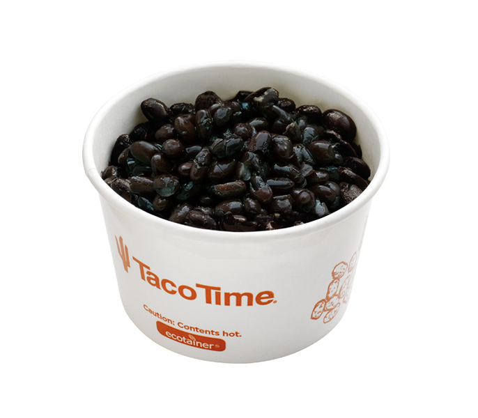 Taco Time Black Beans menu item with prices and calories