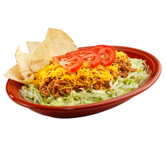 Taco Time Classic Beef Taco Salad menu item with prices and calories