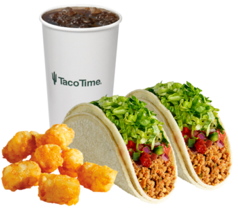 Taco Time Two Baja Tacos menu item with prices and calories