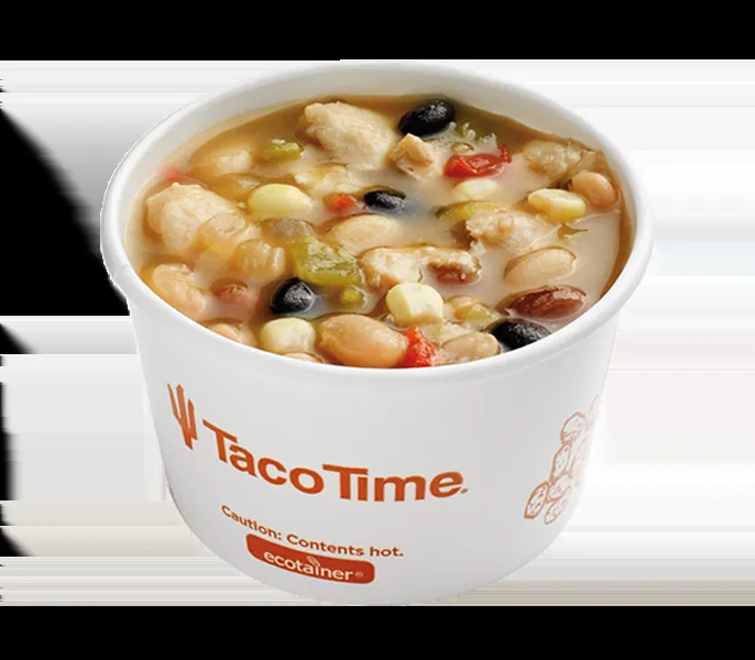 Taco Time White Chicken Chili with price and calories